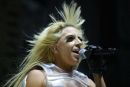 Lady Gaga strutting her stuff @ the NIA.